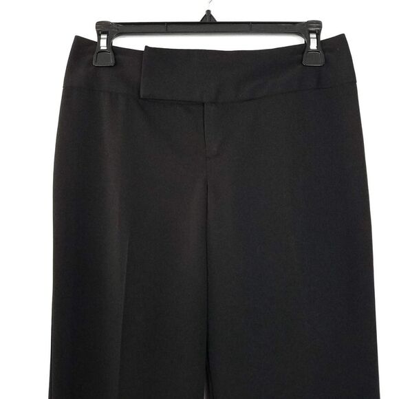 A. Byer Princeton Mid Rise Wide Leg Flare Trouser Dress Pants Black Size 3 - Picture 2 of 6